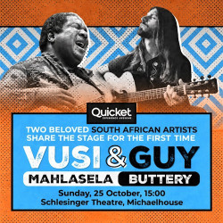 Vusi Mahlasela and Guy Buttery - Limited group deal for Sunday 25 October