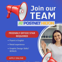 Vacancy OPEN at PostNet Hilton - Apply today!