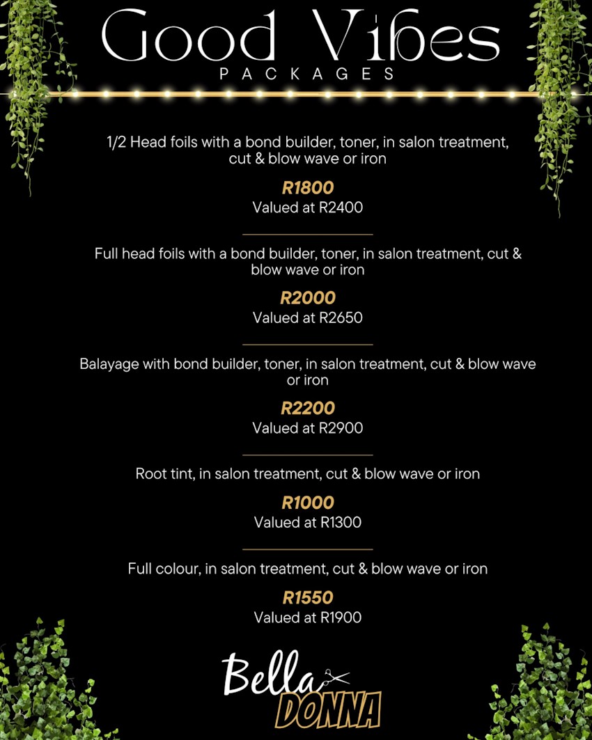 bella donna packages 2024