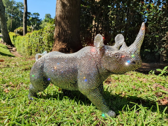 Black Rhino Swarovski Sculpture auction cover
