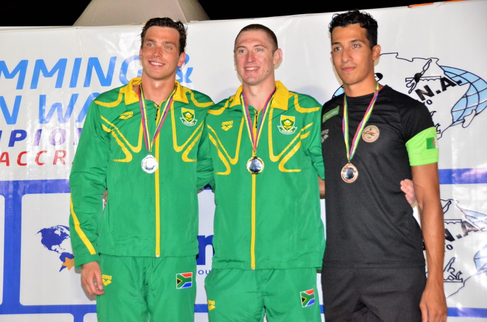 From left Ruan Ras Ross Hartigan Ramzi Chouchar 200m butterfly