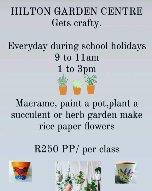 hilton garden centre craftsJULY