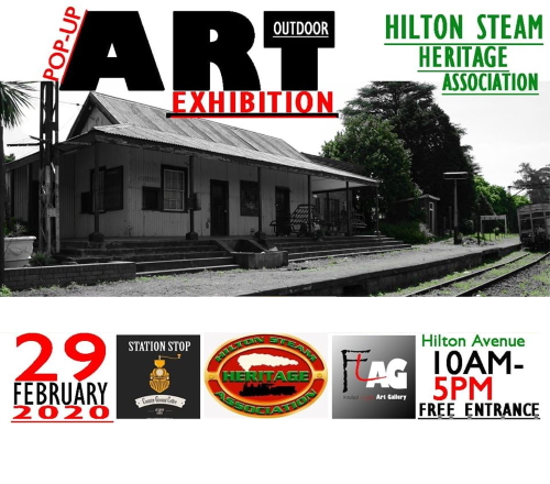 pop up art at station stop