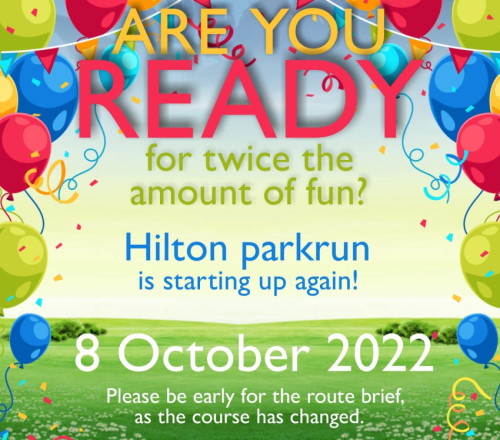 hilton parkrun 8 october 2022 news