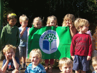 eco schools flag seedlings montessori