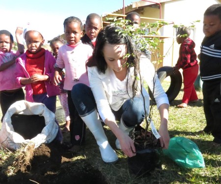 tree planting with miss earth finalist hilton kzn